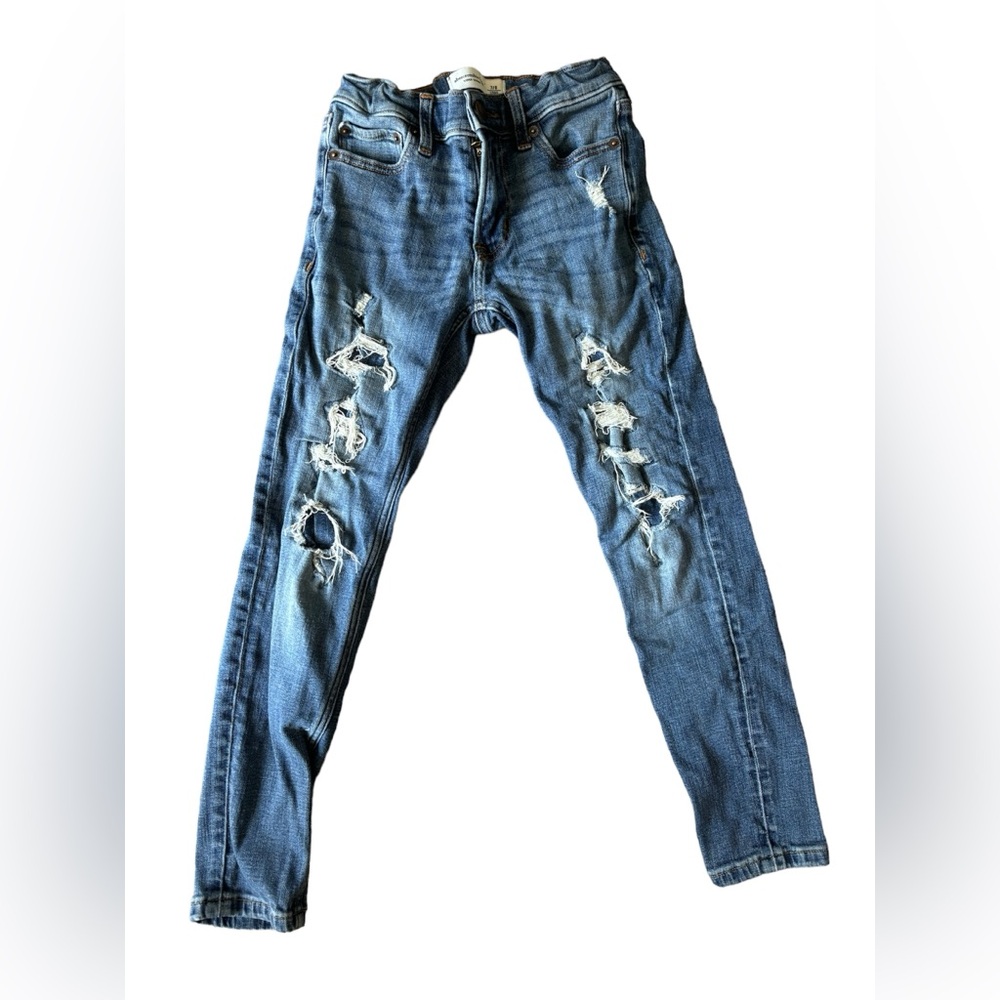 Boys Abercrombie 7/8 long super skinny jeans